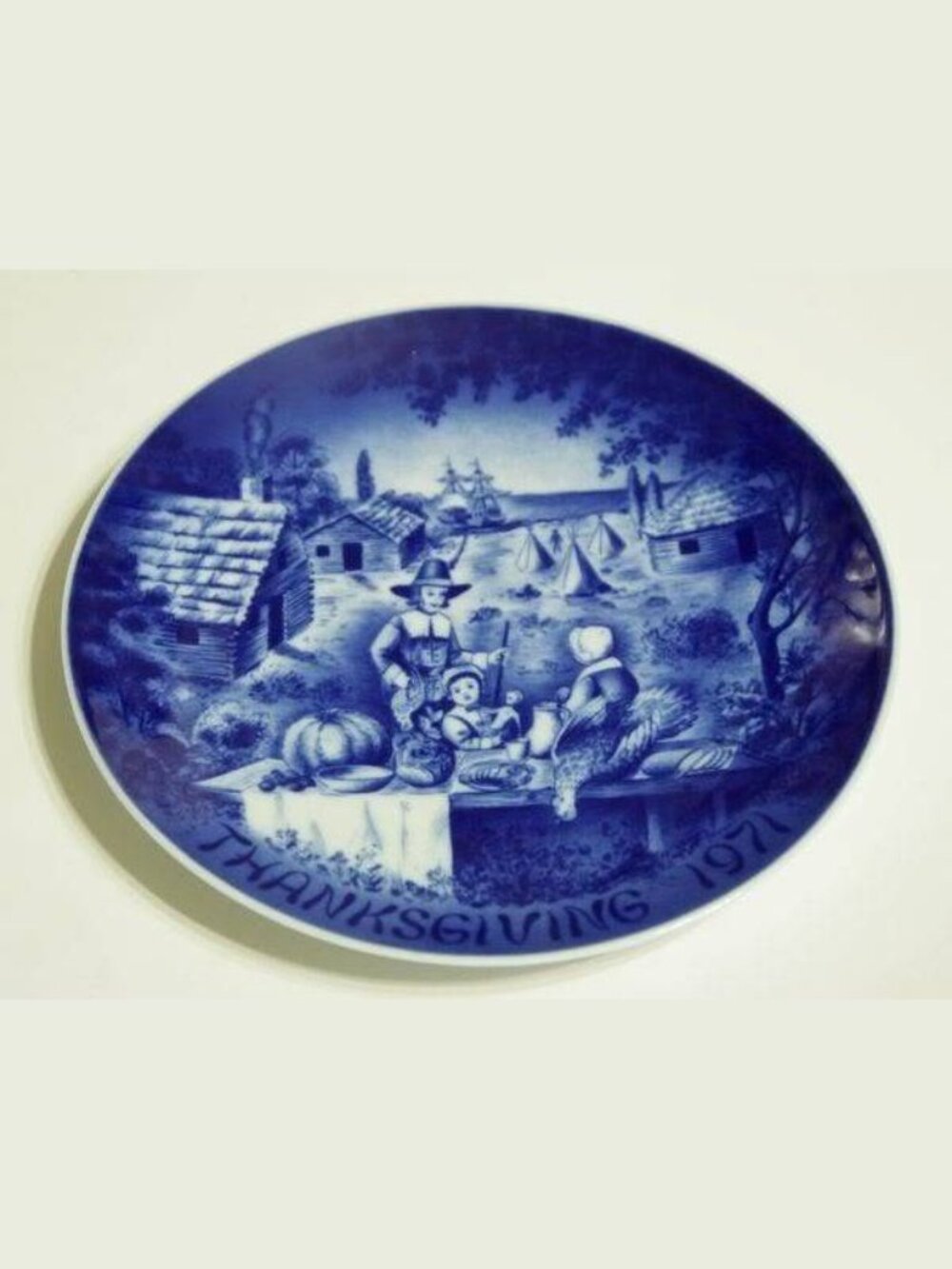RARE LTD 1971 PILGRIMS FIRST THANKSGIVING - BAREUTHER PLATE - 1st EDITION - WOW